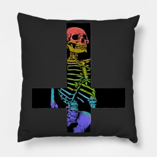 rainbow skeleton Pillow