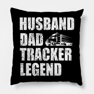 Husband Dad Tracker Legend Pillow