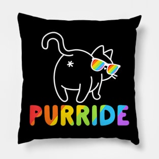 Purride Cat Gay LGBT Pride  Women Men Pillow