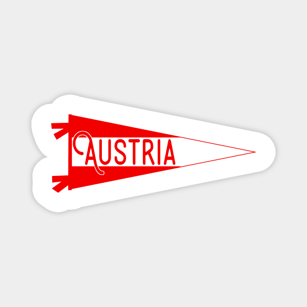 Austria Flag Pennant Magnet by zsonn