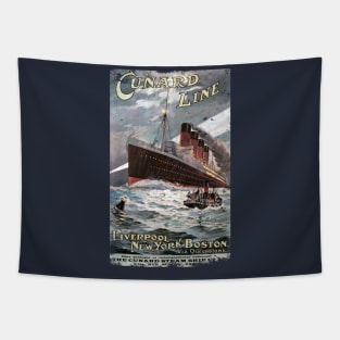 Poster Retro Ship Vintage Cruise Vessel Tapestry