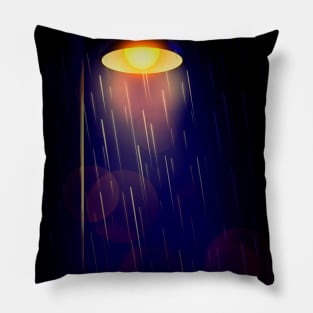 Rainy Day Streetlight Pillow