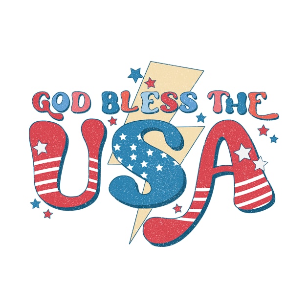 God Bless The USA Patriotic 4th of July by Kribis