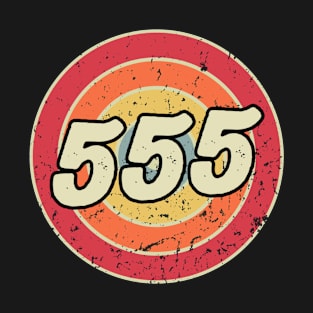 Angel Number 555 (Repeating Numbers) Retro Vintage T-Shirt