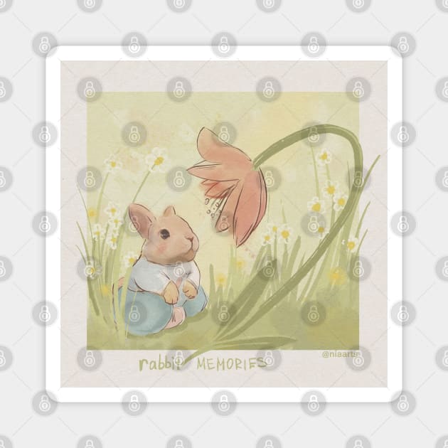 Cute bunny Magnet by niaarts