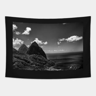 View of the famous Piton mountains in St Lucia, Eastern Caribbean Tapestry