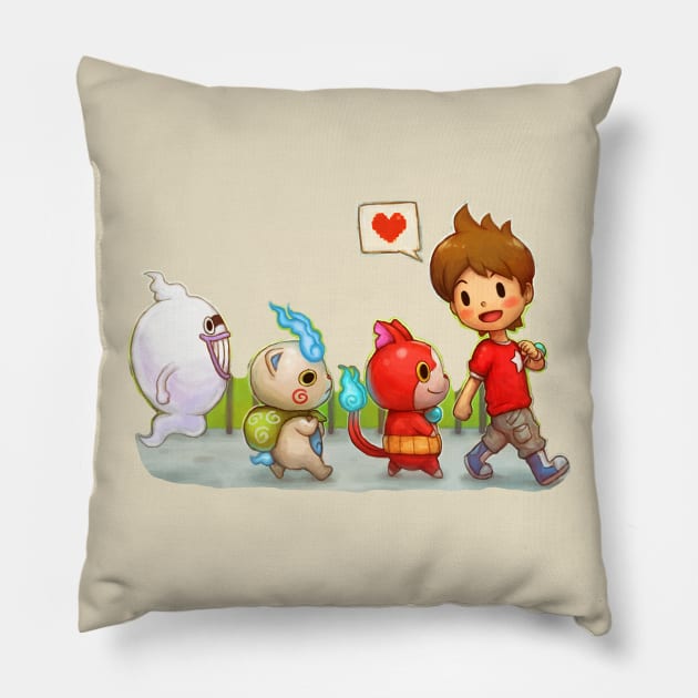 Yokai Walk Pillow by RySpirit