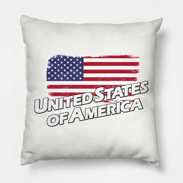 United States of America flag Pillow by PVVD