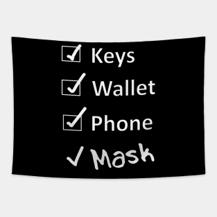 Keys Wallet Phone Mask Tapestry