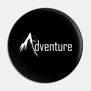 Logo Mountain Adventure On Camping Pin