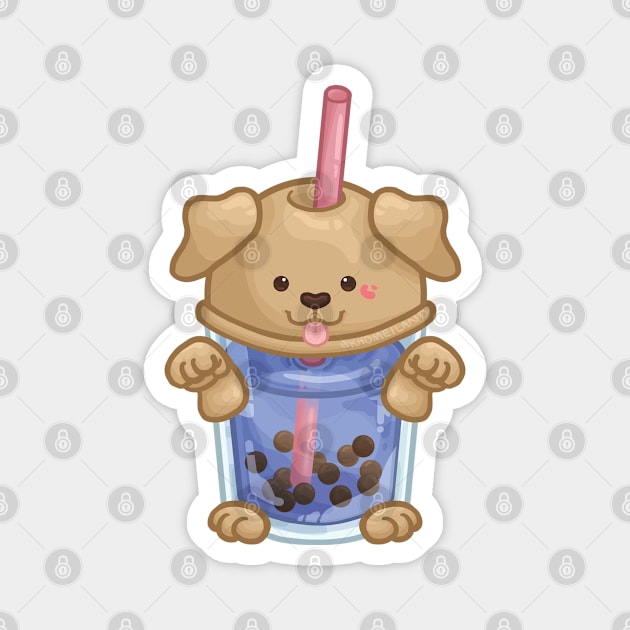 Doggie Bubble Tea Magnet by Khotekmei