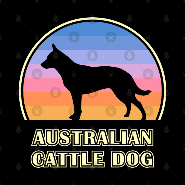 Australian Cattle Dog Vintage Sunset Dog by millersye