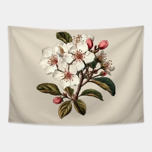 Vintage Cherry Blossom Art Tapestry