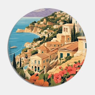 Corfu Greece Vintage Tourism Travel Pin