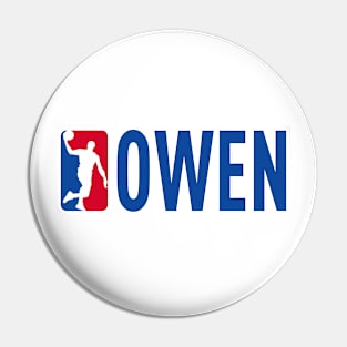 Owen NBA Basketball Custom Player Your Name T-Shirt Pin