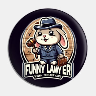 funny lawyer rabbit Pin