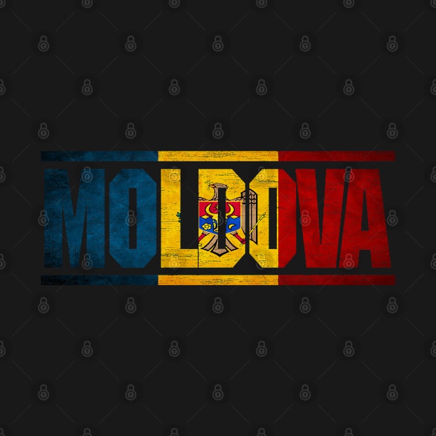 Moldova Retro Flag for Men Women Chauau National Pride by Henry jonh