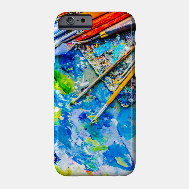 Colorful Palette And Brushes Paint Palette Phone Case Teepublic