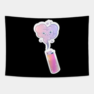 Smoking Love Heart, cute anti-Valentine's Day illustration Tapestry