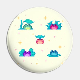 Cute Pixel Froggies Pin