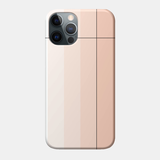 Pastel peach stripes with black lines - Pastel - Phone Case