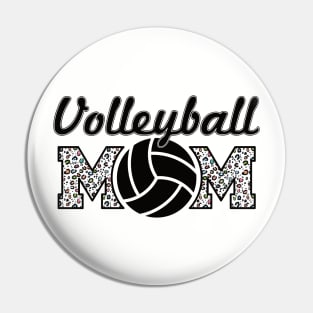 Volleyball Mom Leopard Lover Mother Pin