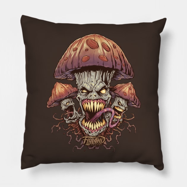 Evil Mushroom Pillow by FlylandDesigns