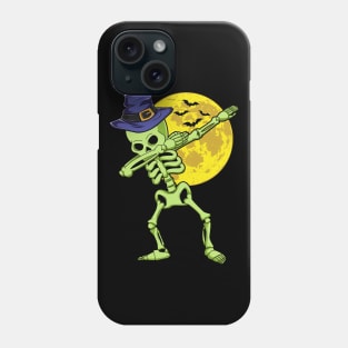 Dabbing Skeleton Witch Hat Halloween Costume Phone Case