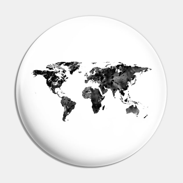 World map Pin by erzebeth