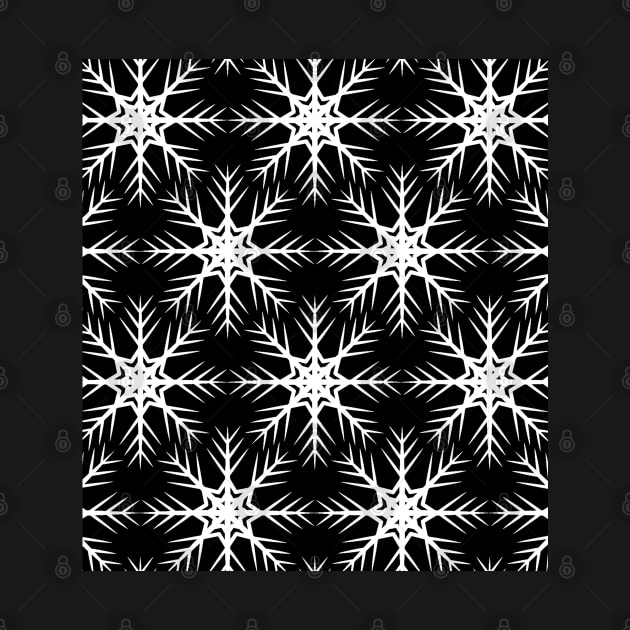 black and white snowflake pattern by Spinkly