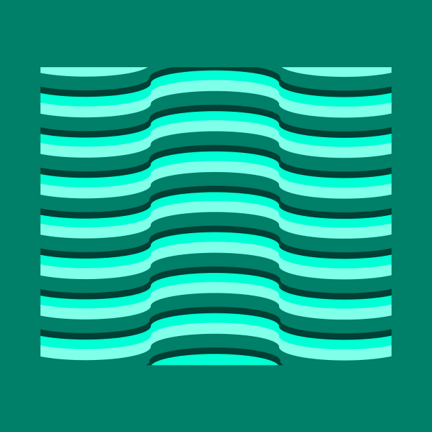 Op Art Aqua Green by ArtticArlo