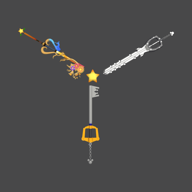 Destiny Trio Keyblades by Akamaru01