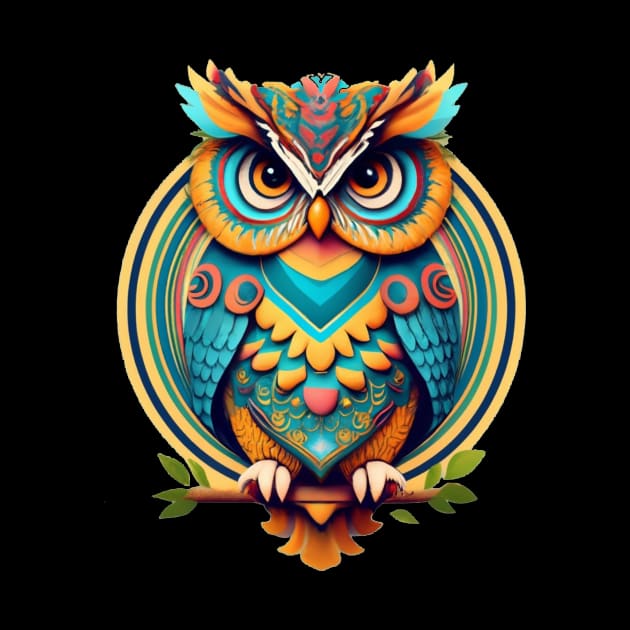 Cool Owl Graphic  Cute Graphic Design Illustration by albaley