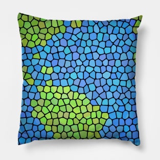 Stained Glass Planet Earth Pillow