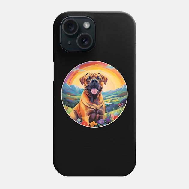 Boerboel Memorial Rainbow Bridge Colorful Dog Art Phone Case by Sports Stars ⭐⭐⭐⭐⭐