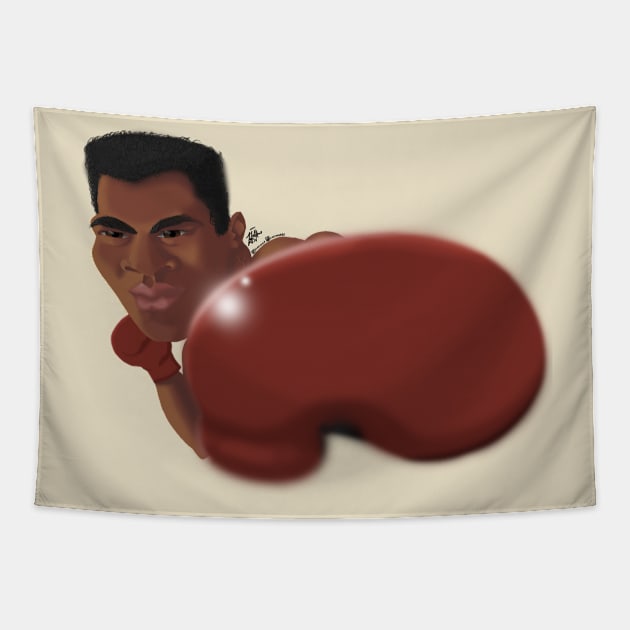 muhammad ali Tapestry by Luzinha