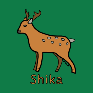 Shika (Deer) Japanese design in color T-Shirt