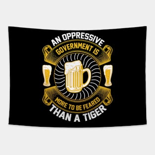 An oppressive government is more to be feared than a tiger T Shirt For Women Men Tapestry