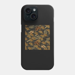 beautiful dragon pattern with ocean waves Phone Case