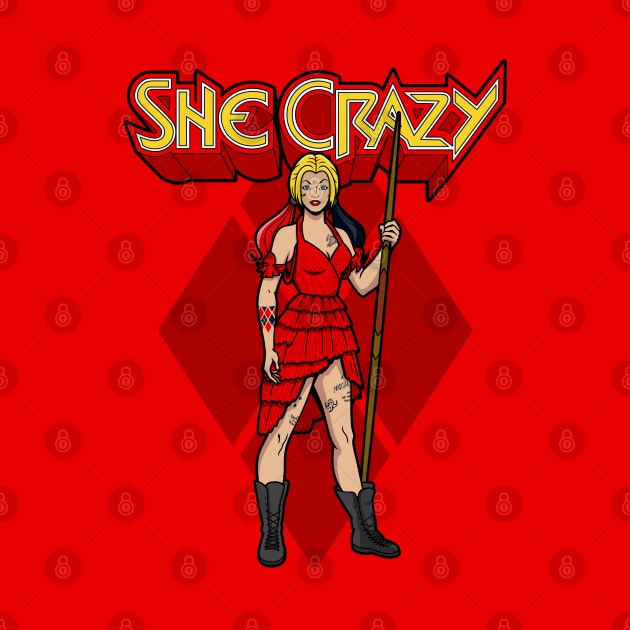 Cool Crazy Female Comic Book Villain 80's Superhero Cartoon Mashup Parody by BoggsNicolas