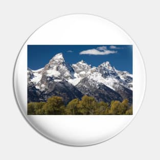 Trees With Mountain Range In The Background Teton Range Pin