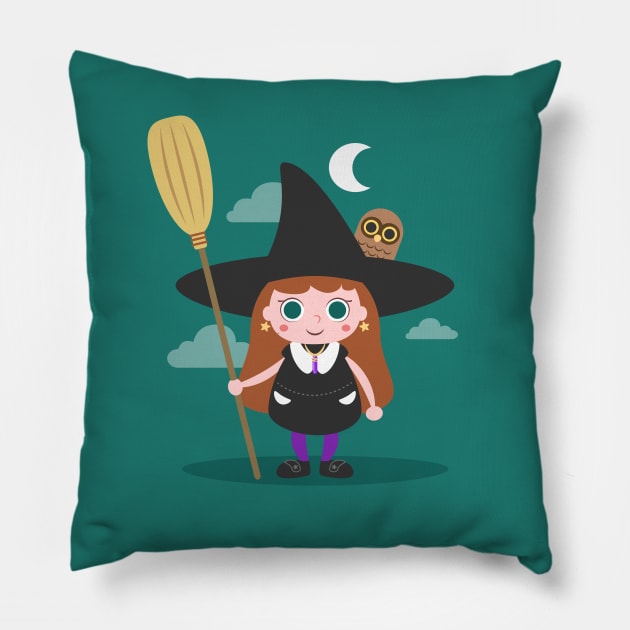 Little Witch Pillow by aglomeradesign