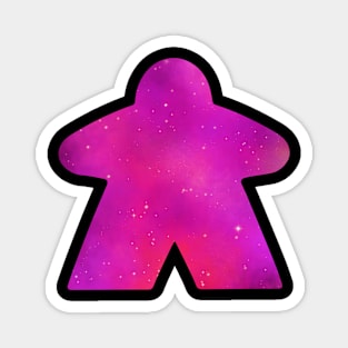 Hot Pink Space Sky Stars Meeple | Board Game Fan Magnet