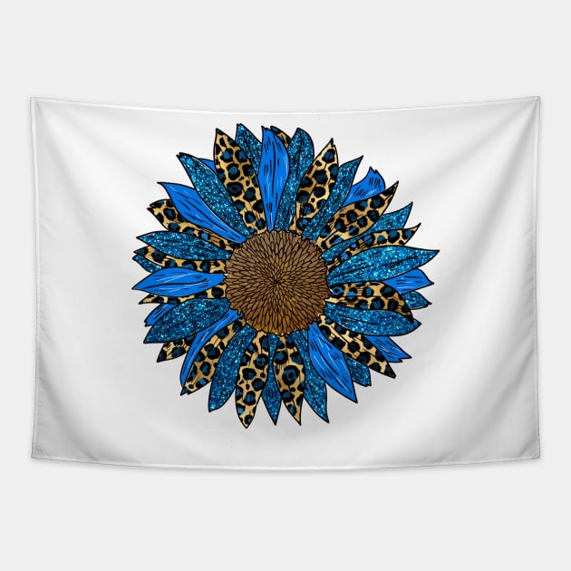 Blue Sunflower. Tapestry by Satic