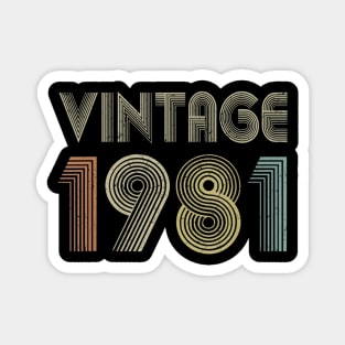 39th Birthday Gift Vintage 1981 Classic Men Women 39 Years Magnet