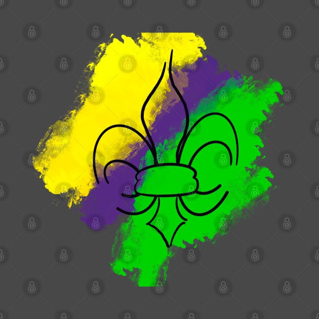 Mardi Gras Fleur de Lis by Stephanie Kennedy 