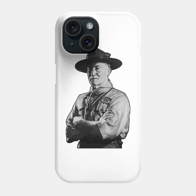 Baden Powell Portrait Illustration Phone Case by KAM Std