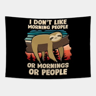 I Hate Morning People Design Or Mornings Or People Sloth Tapestry