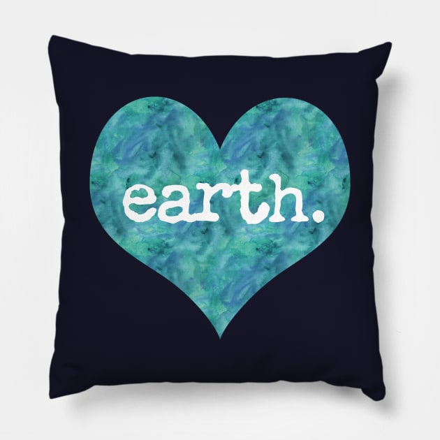 Love Earth blue ocean design Pillow by ABcreative