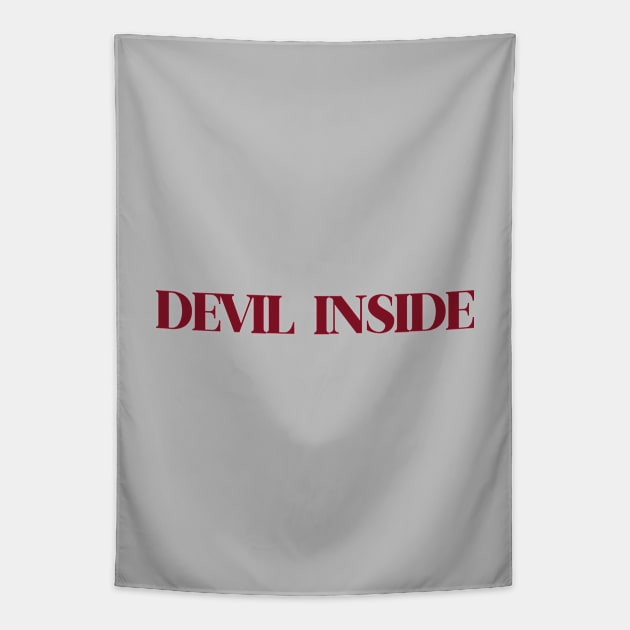 Devil Inside, burgundy Tapestry by Perezzzoso